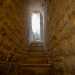 Risaliamo e ci dirigiamo verso il portale dingresso, l dove si trova una porticina in legno. La apriamo e ci ritroviamo di fronte ad alcuni gradini in pietra che percorrendo la torre sinistra ci permettono di accedere al piano superiore della Basilica